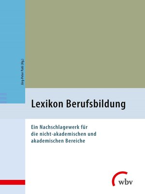 cover image of Lexikon Berufsbildung